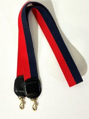 CLARE V. Crossbody Strap Navy and Red
